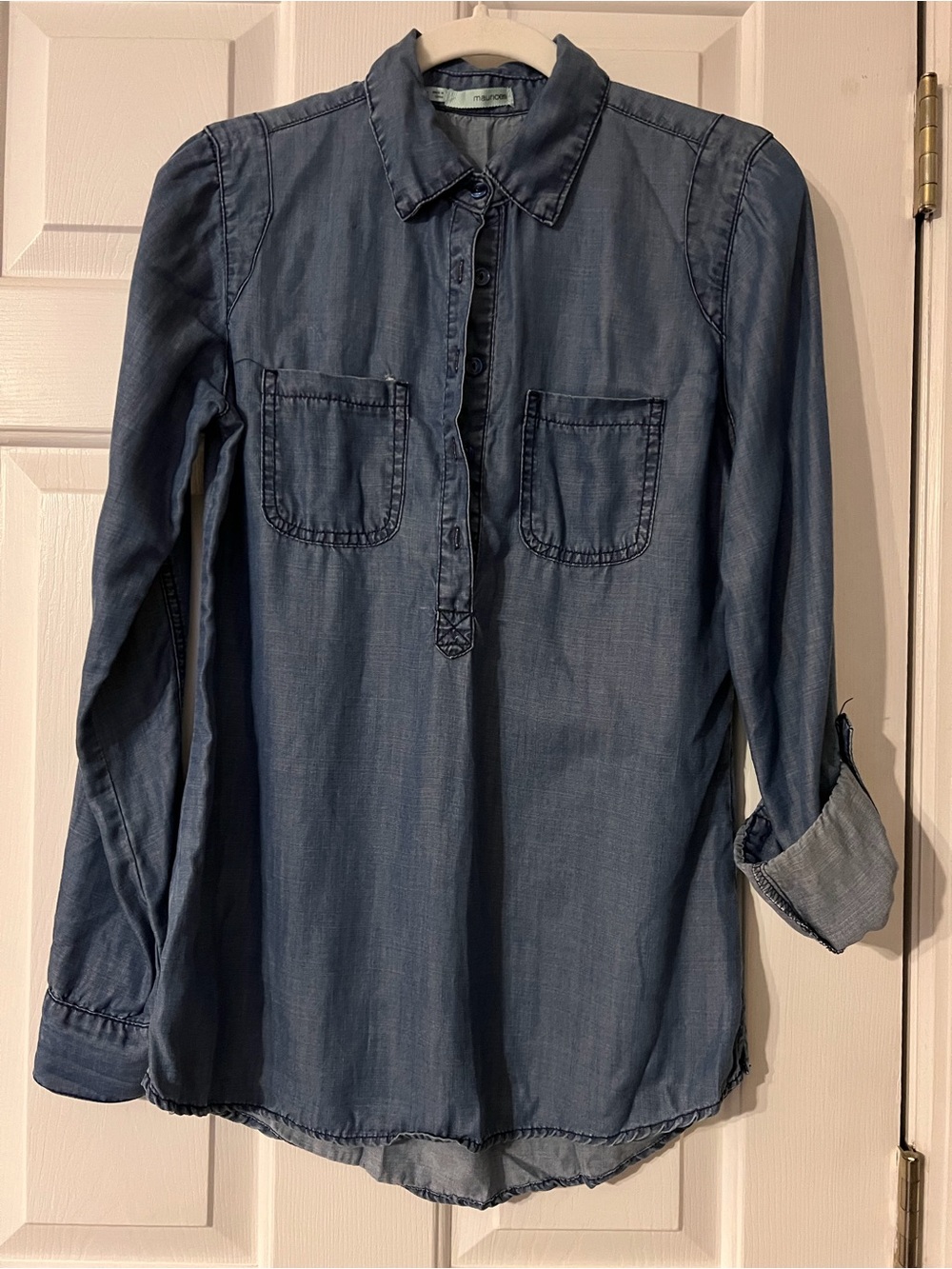Maurices Chambray Button-Front Tunic• Size S
